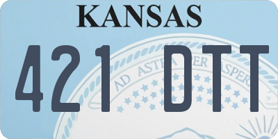 KS license plate 421DTT