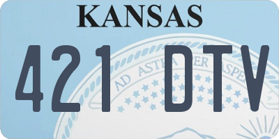 KS license plate 421DTV