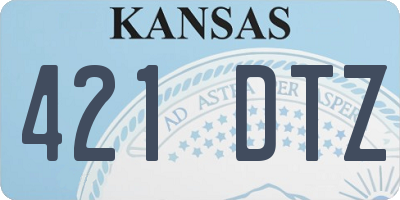 KS license plate 421DTZ