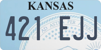 KS license plate 421EJJ