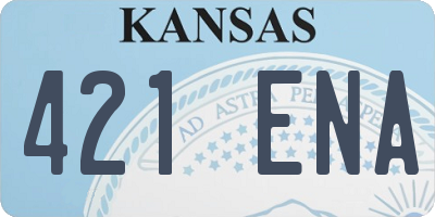 KS license plate 421ENA