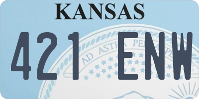 KS license plate 421ENW