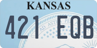 KS license plate 421EQB