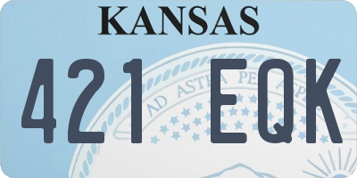 KS license plate 421EQK