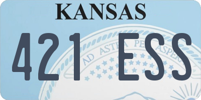 KS license plate 421ESS