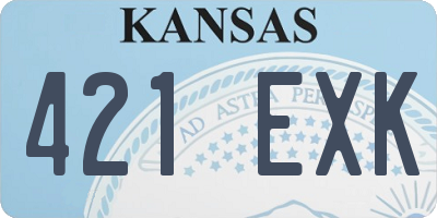 KS license plate 421EXK