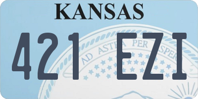 KS license plate 421EZI