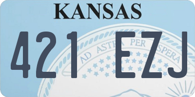 KS license plate 421EZJ