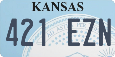 KS license plate 421EZN
