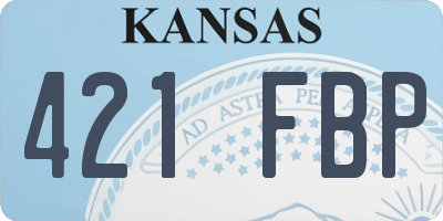 KS license plate 421FBP