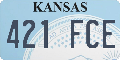 KS license plate 421FCE