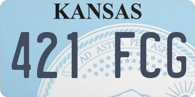 KS license plate 421FCG