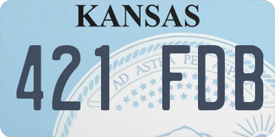 KS license plate 421FDB