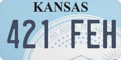 KS license plate 421FEH
