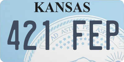 KS license plate 421FEP
