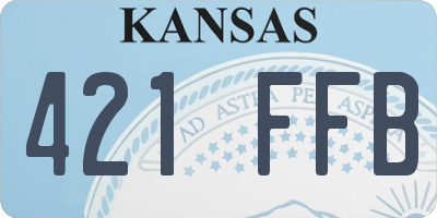 KS license plate 421FFB