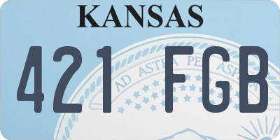 KS license plate 421FGB