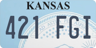 KS license plate 421FGI