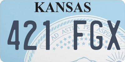KS license plate 421FGX