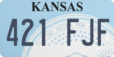 KS license plate 421FJF