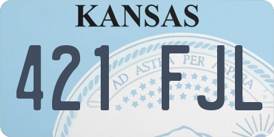 KS license plate 421FJL