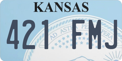 KS license plate 421FMJ