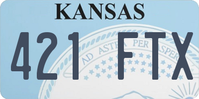 KS license plate 421FTX