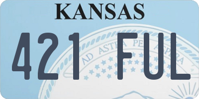 KS license plate 421FUL