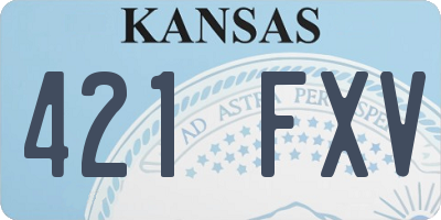 KS license plate 421FXV