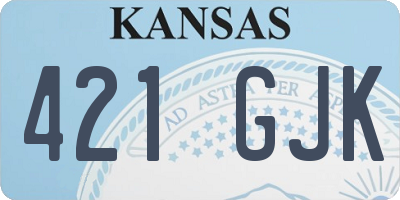 KS license plate 421GJK