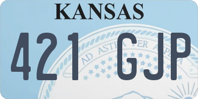 KS license plate 421GJP