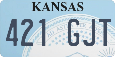 KS license plate 421GJT
