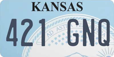 KS license plate 421GNQ