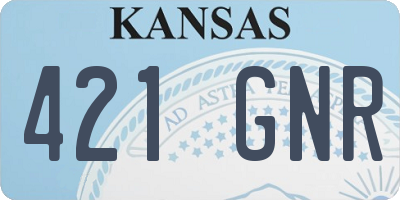 KS license plate 421GNR