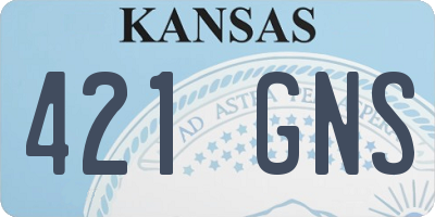 KS license plate 421GNS
