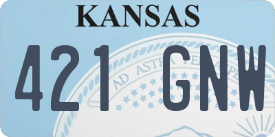 KS license plate 421GNW