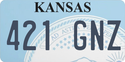KS license plate 421GNZ