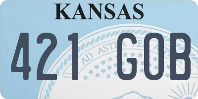 KS license plate 421GOB