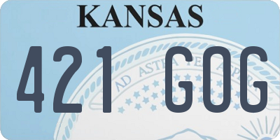 KS license plate 421GOG