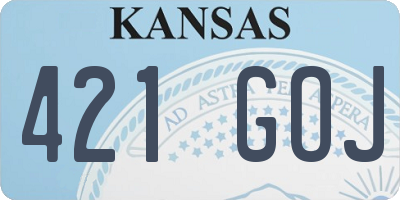 KS license plate 421GOJ
