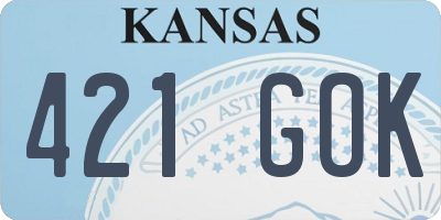 KS license plate 421GOK