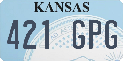 KS license plate 421GPG