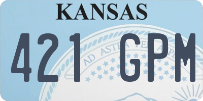 KS license plate 421GPM