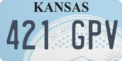 KS license plate 421GPV