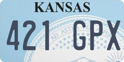 KS license plate 421GPX