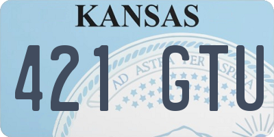KS license plate 421GTU