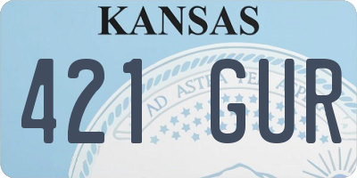 KS license plate 421GUR