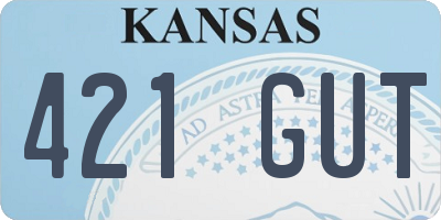 KS license plate 421GUT