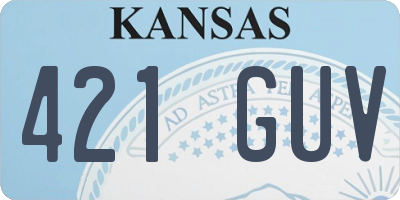 KS license plate 421GUV