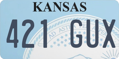 KS license plate 421GUX